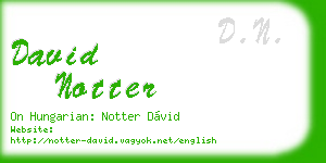 david notter business card